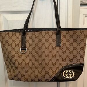 Authentic Gucci canvas tote.